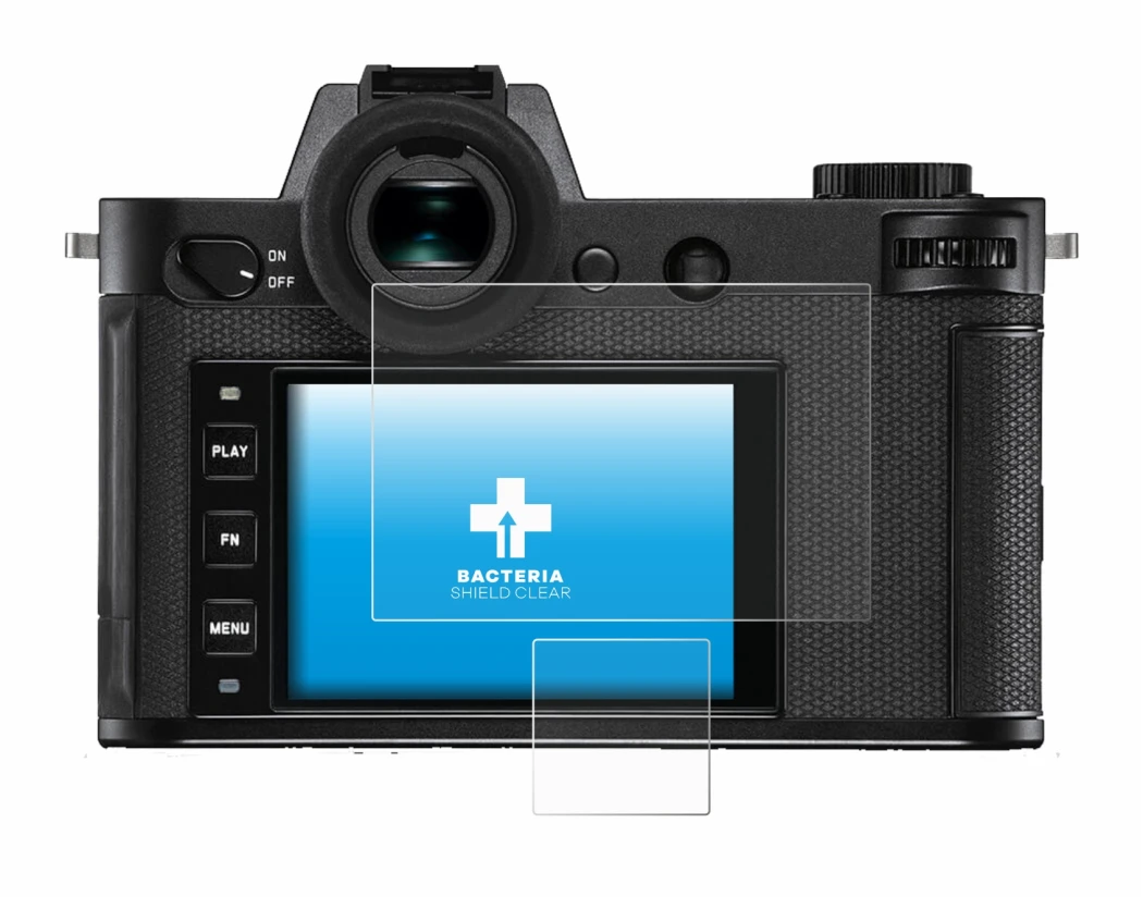 Image de l'appareil Leica SL2-S avec une grande variété de protections d'écran.