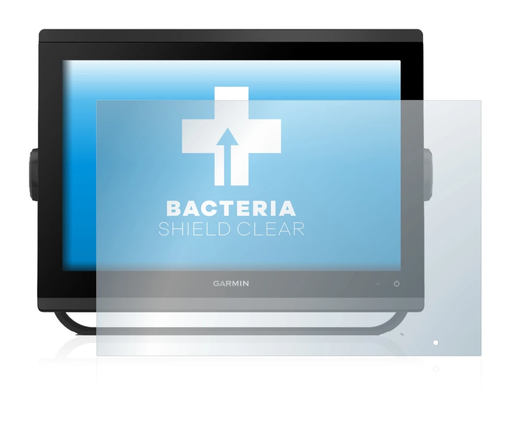 Image de l'appareil Garmin GPSMAP 1223 avec une grande variété de protections d'écran.