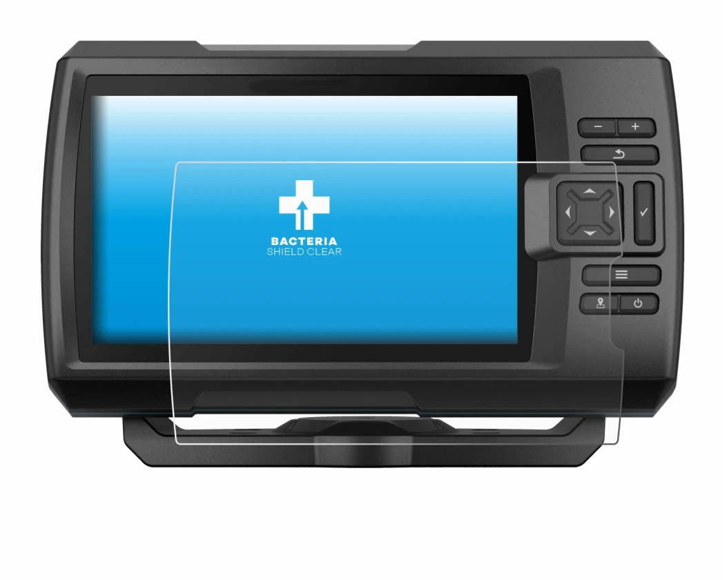 Image de l'appareil Garmin Striker Vivid 7cv avec une grande variété de protections d'écran.