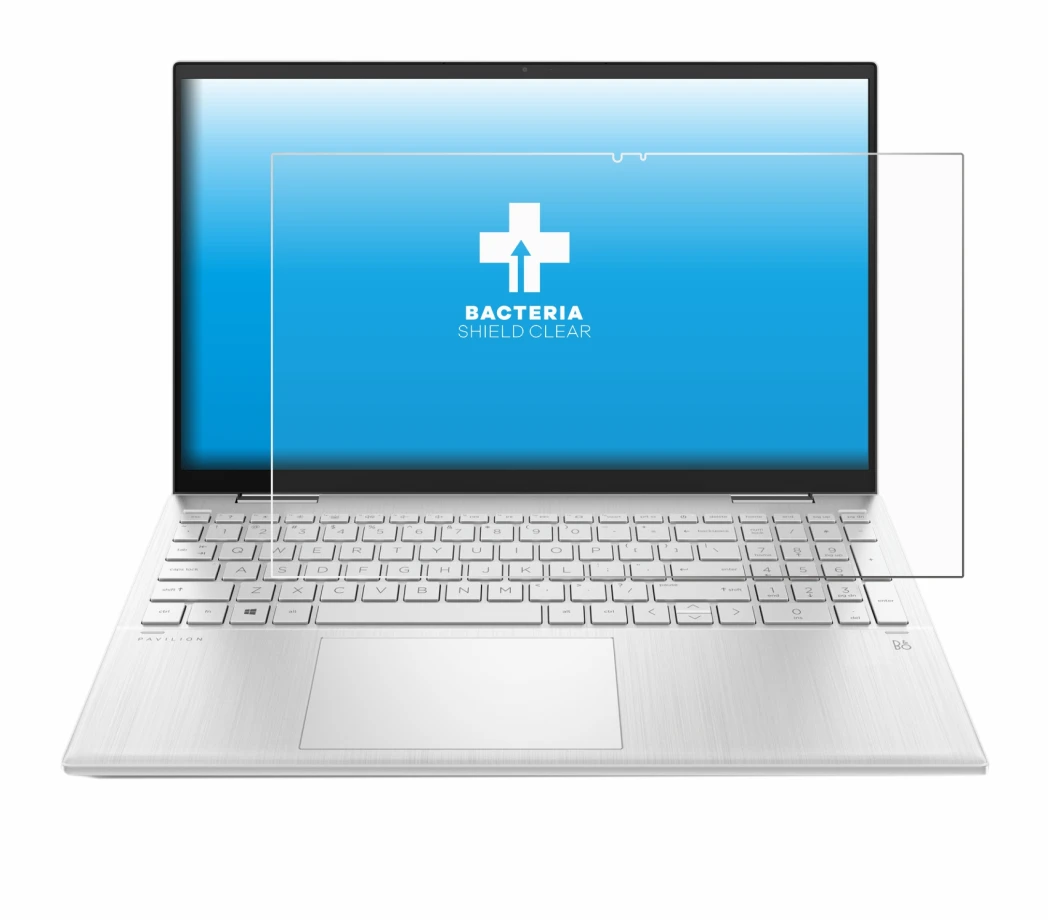 Image de l'appareil HP Pavilion x360 (15-erX) avec une grande variété de protections d'écran.