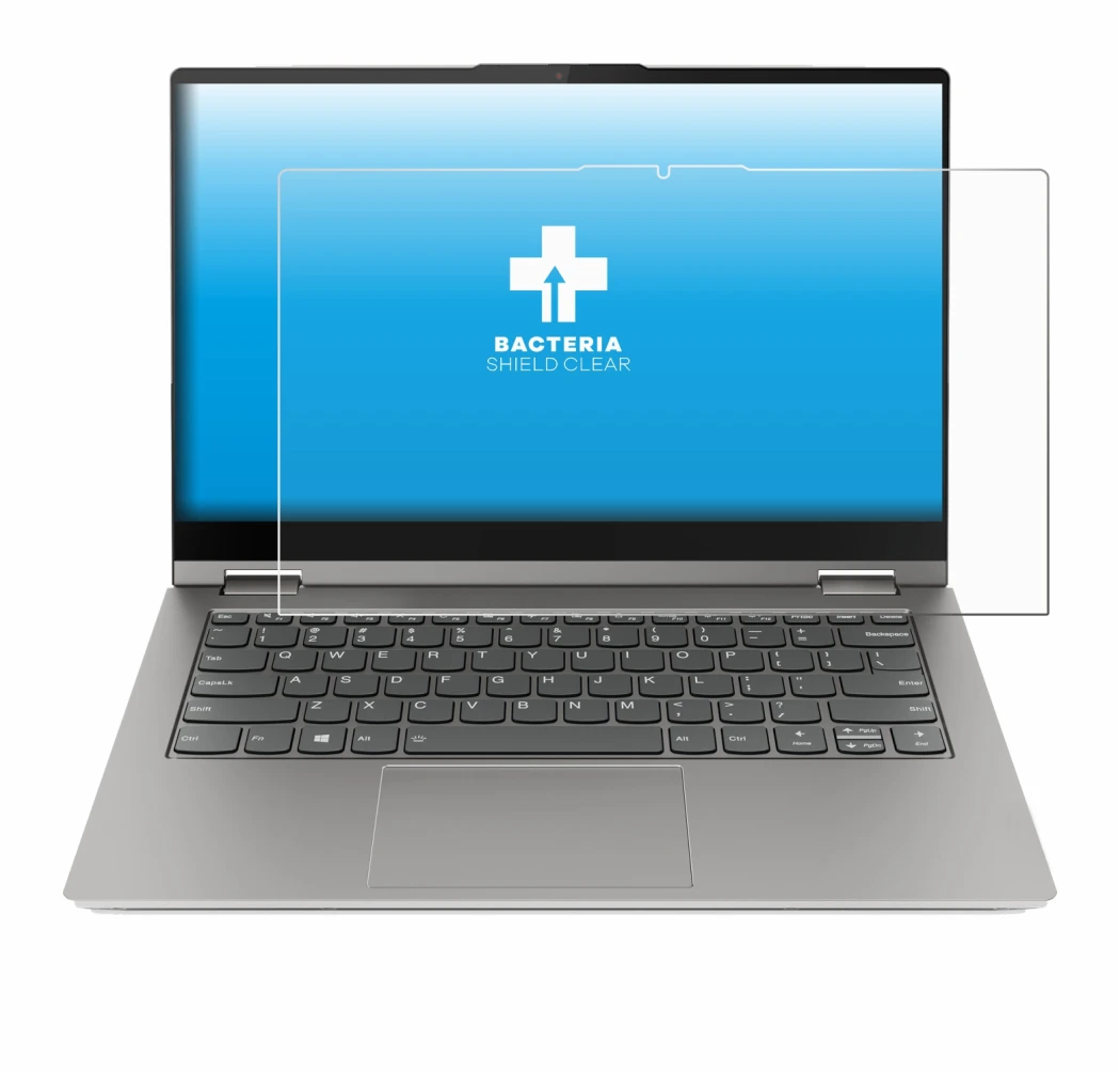 Image de l'appareil Lenovo ThinkBook 14s Yoga avec une grande variété de protections d'écran.