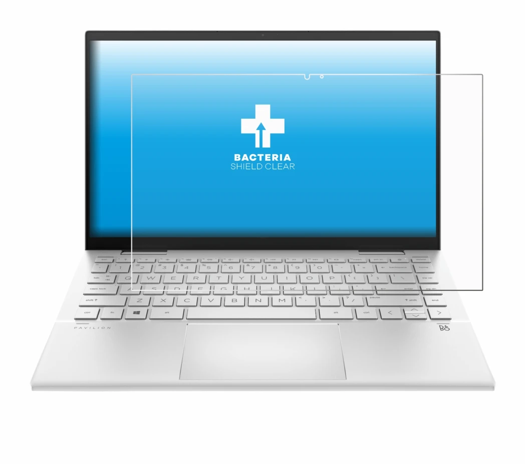Image de l'appareil HP Pavilion x360 (14-dyX) avec une grande variété de protections d'écran.