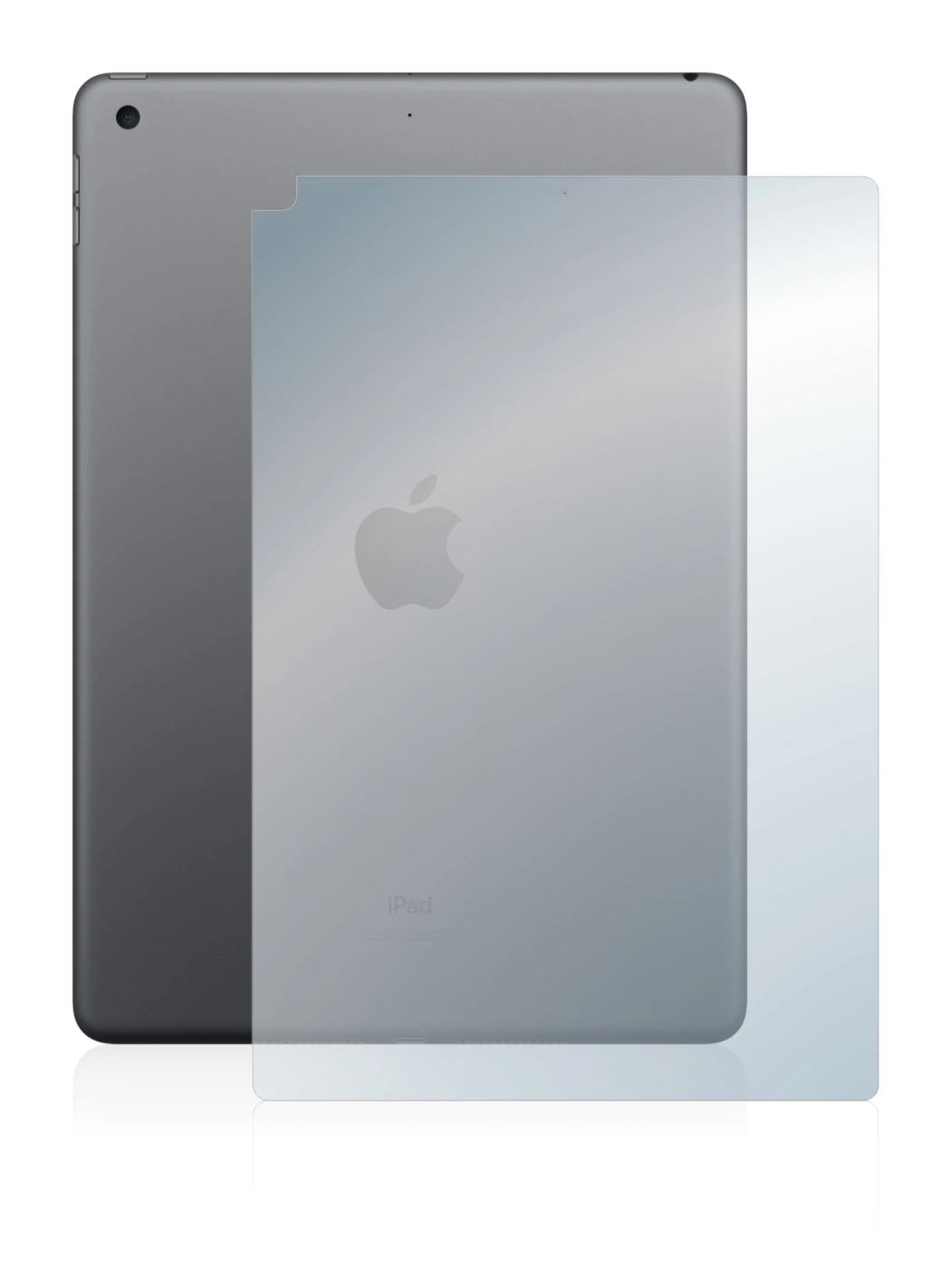 Image de l'appareil Apple iPad 10.2″ WiFi 2021 (9ème Gen., Arrière) avec une grande variété de protections d'écran.
