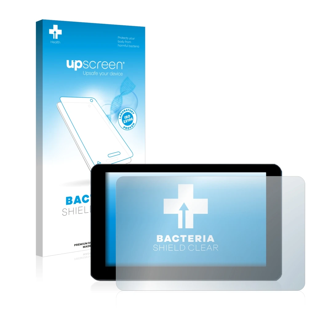 Face avant d’un emballage produit avec le logo de la marque upscreen. À côté, l’appareil Zontes 310V Cruiser est représenté av