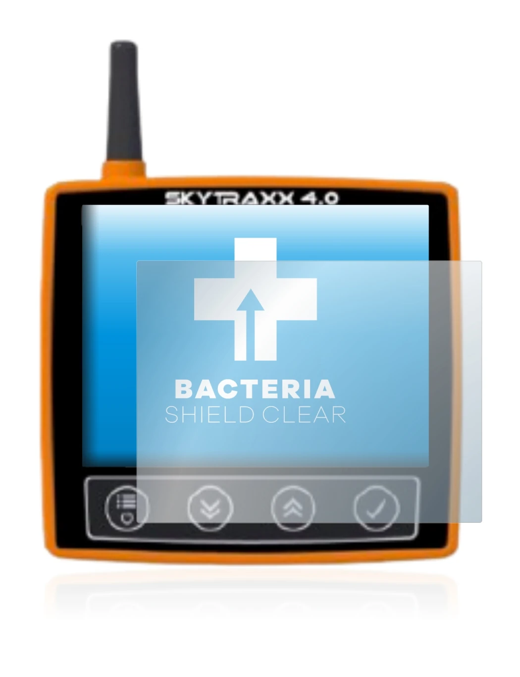 Image de l'appareil Skytraxx 4.0 avec une grande variété de protections d'écran.