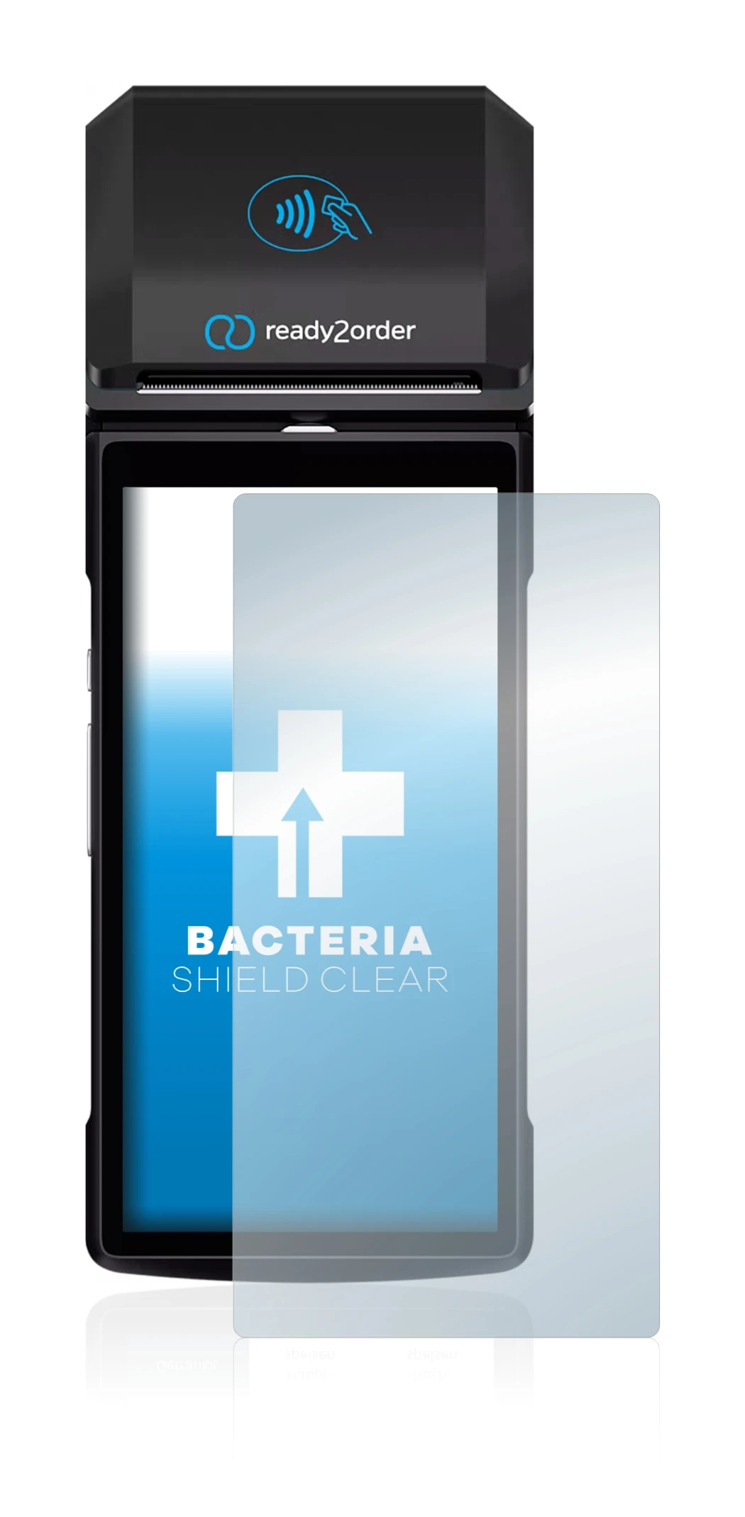 Image de l'appareil Ready2order ReadyGo avec une grande variété de protections d'écran.