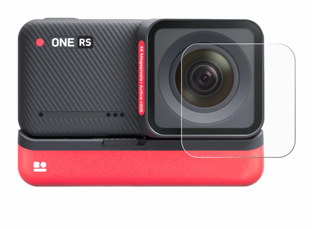 Image de l'appareil Insta360 One RS 4K Edition (Lentille) avec une grande variété de protections d'écran.