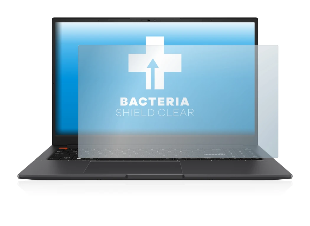 Image de l'appareil ASUS VivoBook S 15 OLED avec une grande variété de protections d'écran.