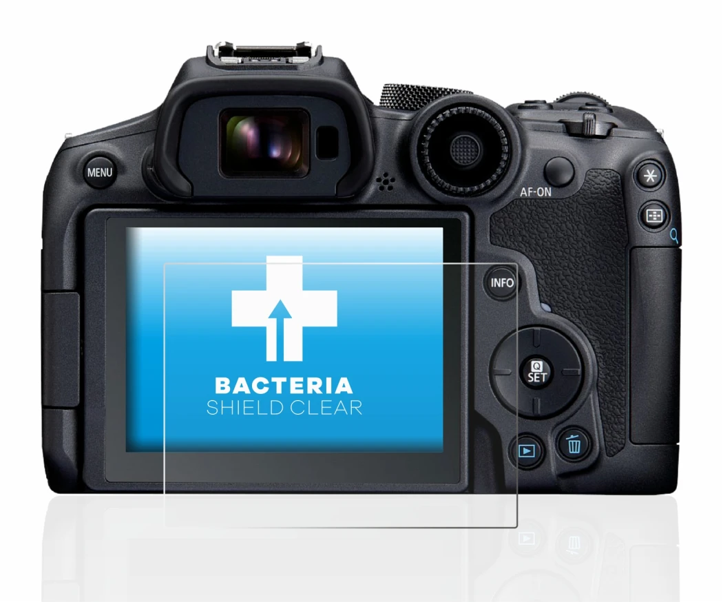 Image de l'appareil Canon EOS R7 avec une grande variété de protections d'écran.