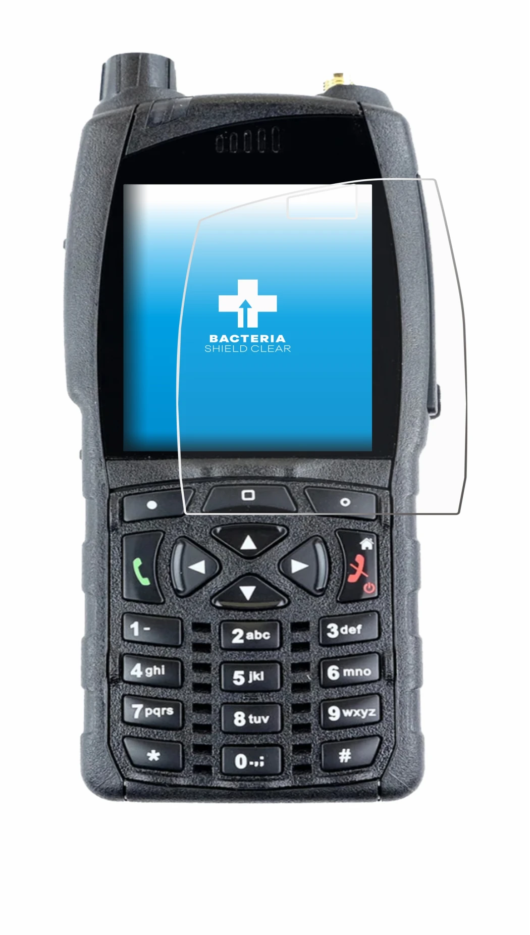 Image de l'appareil Sepura SC20 avec une grande variété de protections d'écran.