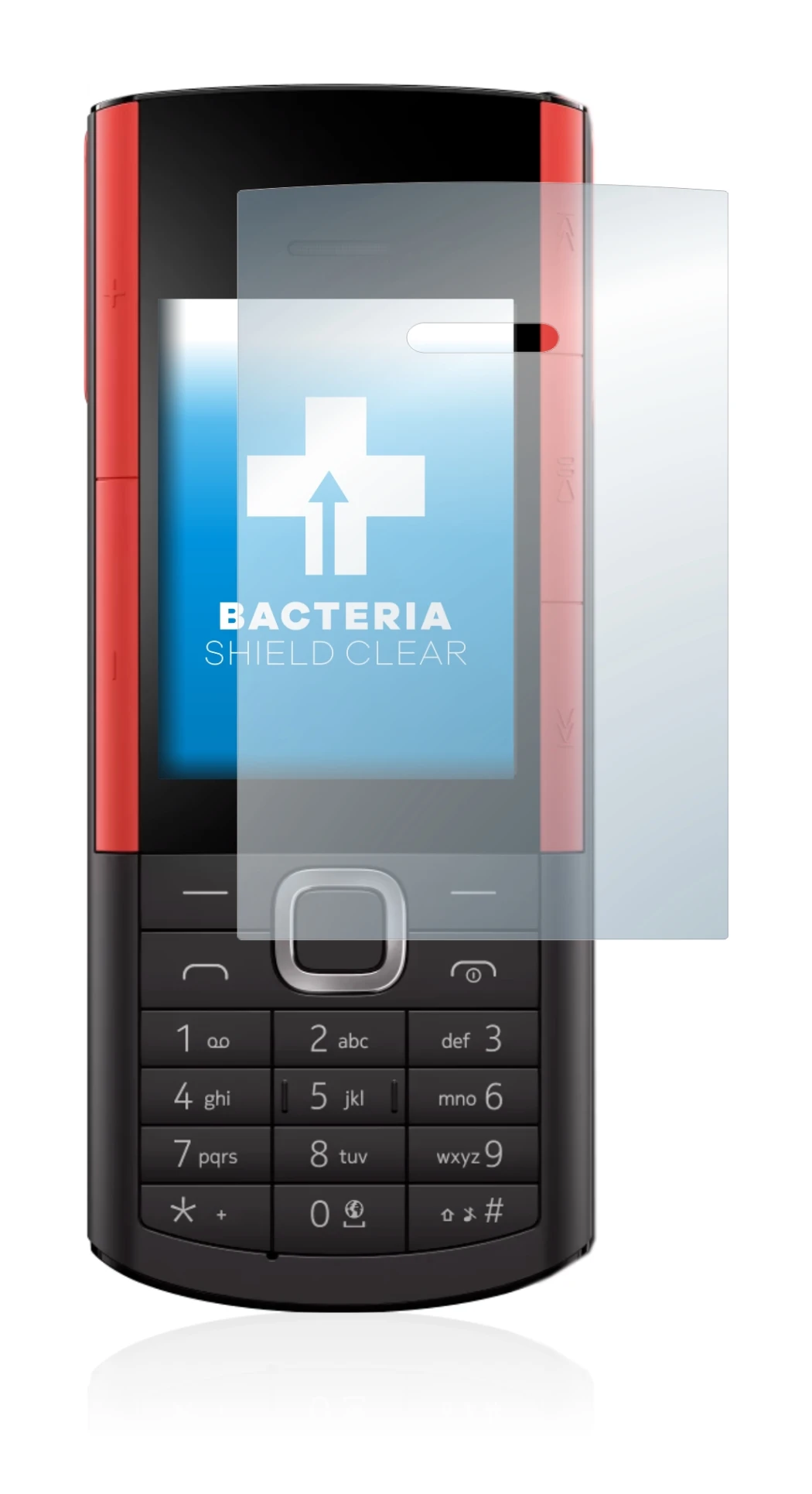 Image de l'appareil Nokia 5710 XA avec une grande variété de protections d'écran.