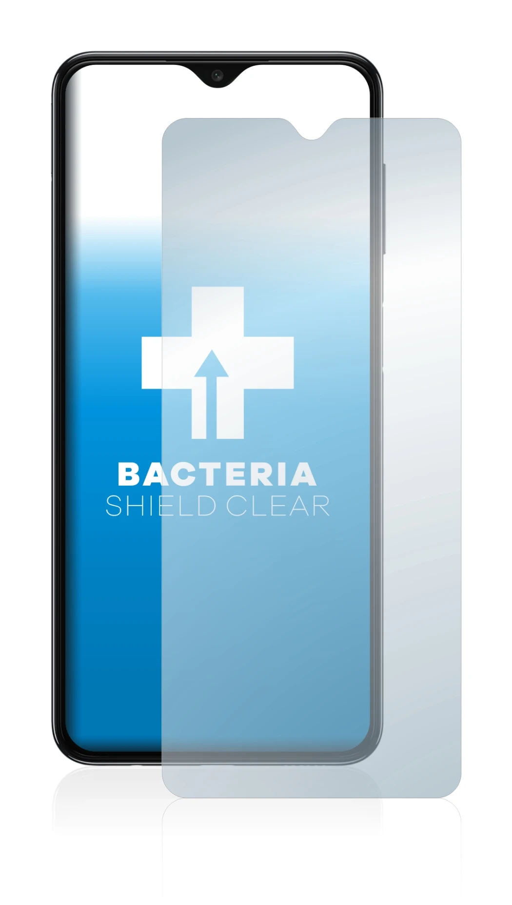 Image de l'appareil Samsung Galaxy A04s avec une grande variété de protections d'écran.