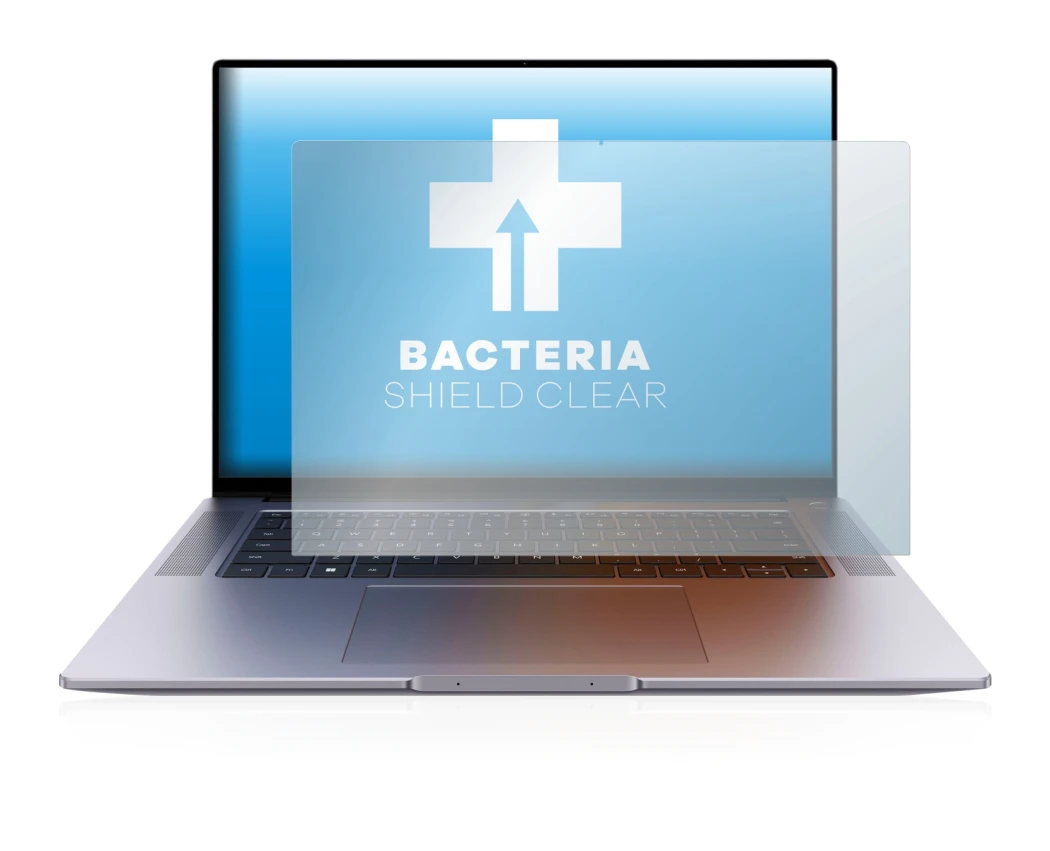 Image de l'appareil Huawei MateBook 16s avec une grande variété de protections d'écran.