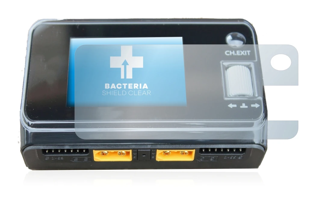 Image de l'appareil ToolkitRC M6D Dual Charger avec une grande variété de protections d'écran.