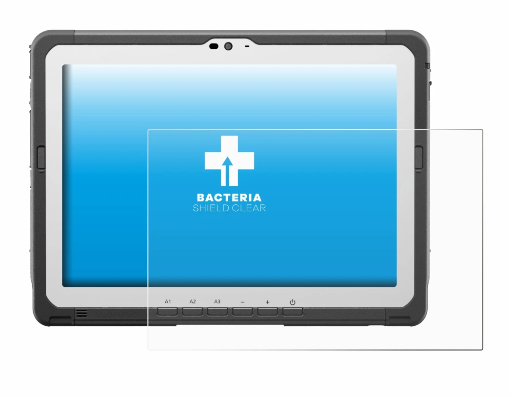 Image de l'appareil Panasonic Toughbook FZ-A3 avec une grande variété de protections d'écran.