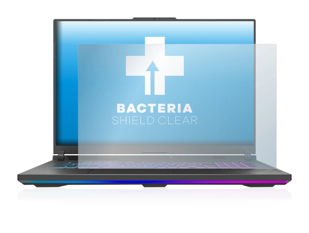 Image de l'appareil ASUS ROG Strix G18 G814 2023 avec une grande variété de protections d'écran.