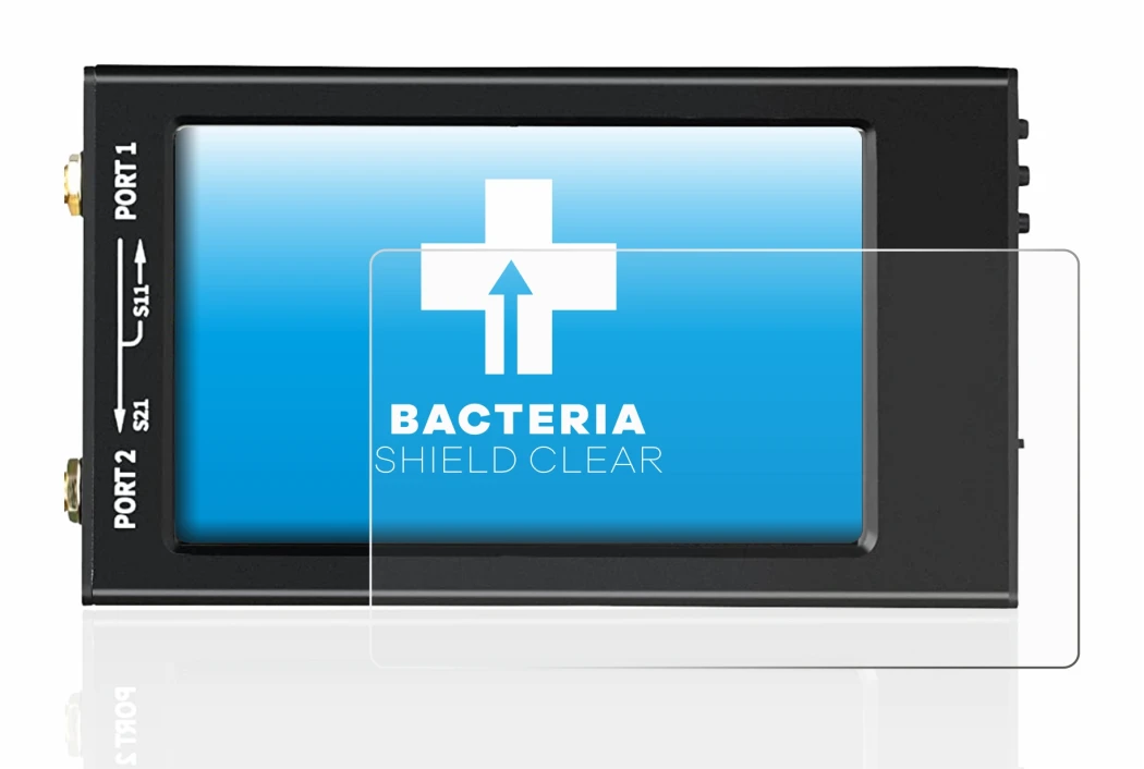 Image de l'appareil SDRGEEK NanoVNA-F V2 avec une grande variété de protections d'écran.