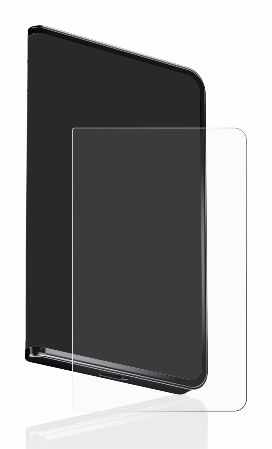 Image de l'appareil Ledger Stax crypto wallet avec une grande variété de protections d'écran.