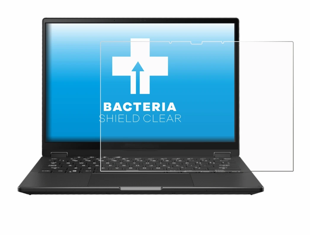 Image de l'appareil ASUS ROG Flow X13 2023 avec une grande variété de protections d'écran.