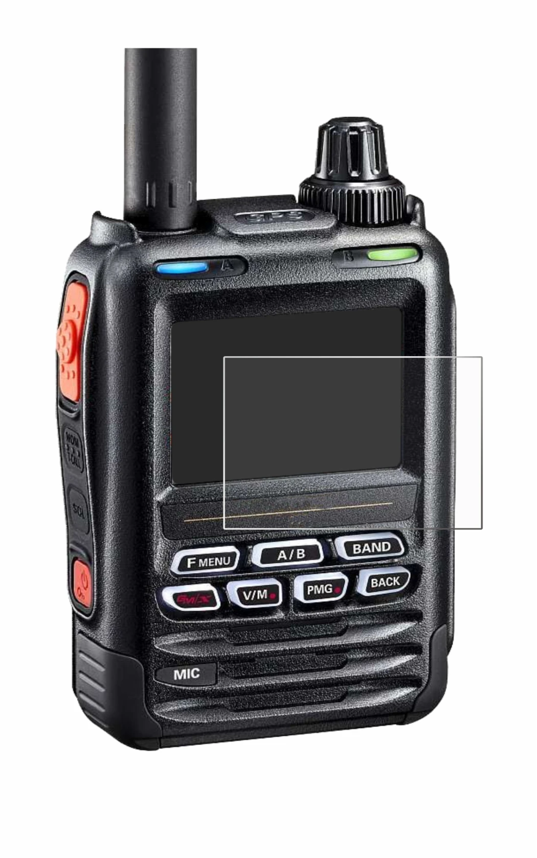 Image de l'appareil Yaesu FT-5DE/DR avec une grande variété de protections d'écran.
