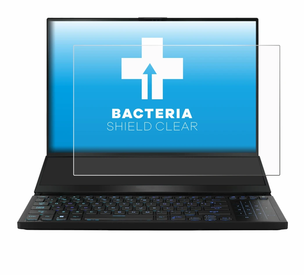 Image de l'appareil ASUS ROG Zephyrus Duo 16 2023 avec une grande variété de protections d'écran.