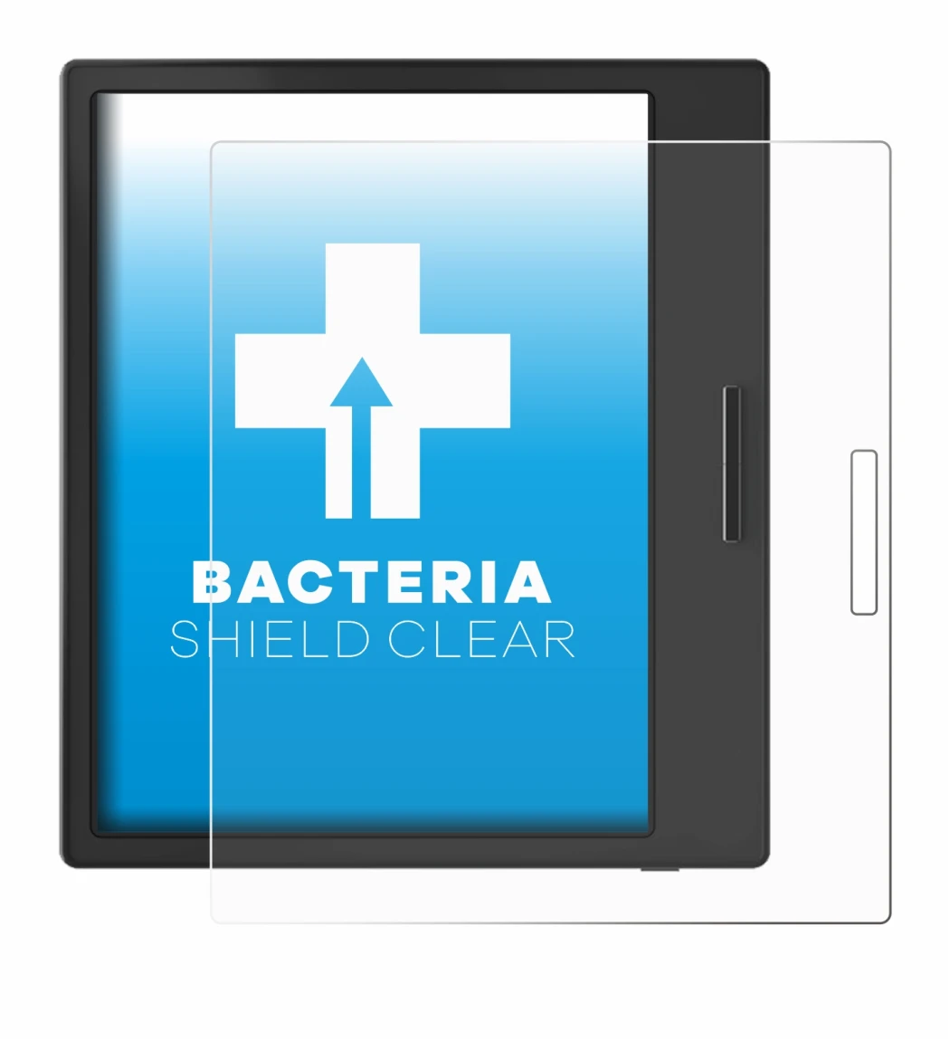 Image de l'appareil Boox Page avec une grande variété de protections d'écran.