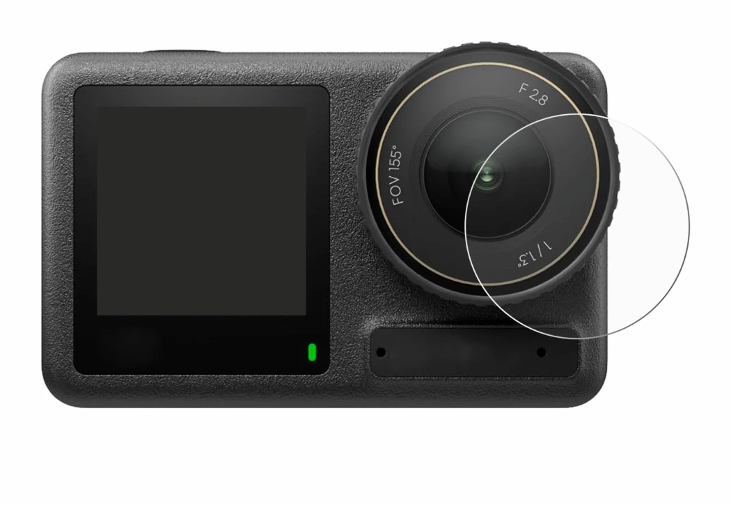 Image de l'appareil DJI Osmo Action 4 (Lentille) avec une grande variété de protections d'écran.