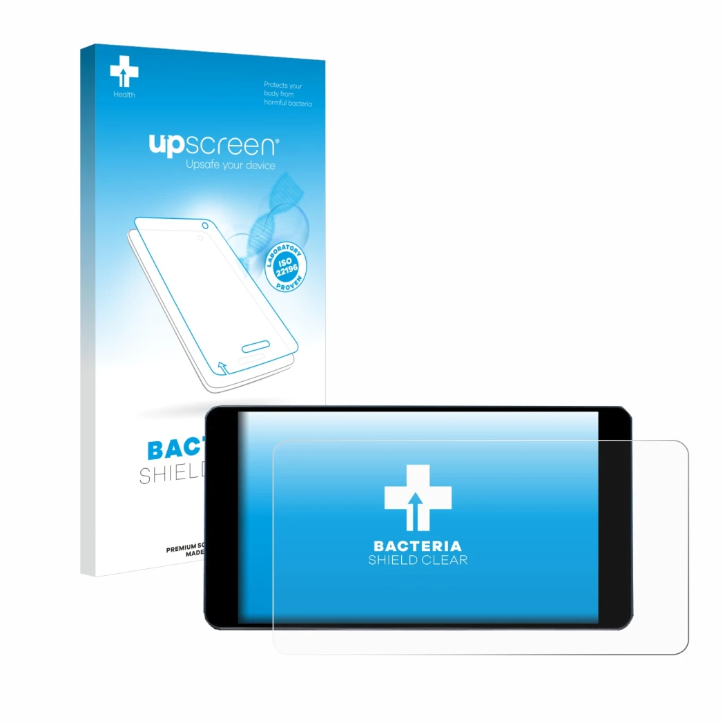 Face avant d’un emballage produit avec le logo de la marque upscreen. À côté, l’appareil Zontes 350D est représenté avec la pr
