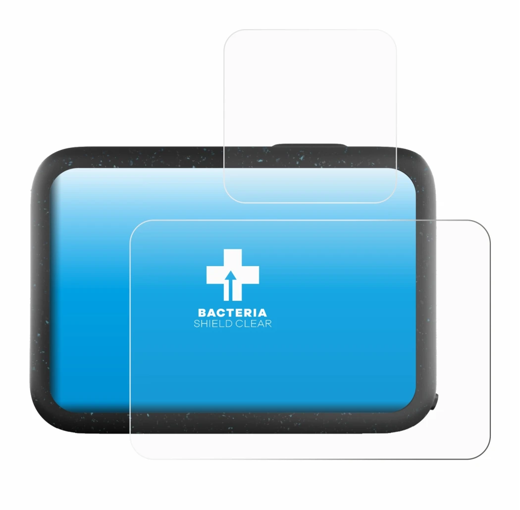 Image de l'appareil GoPro Hero 12 Black avec une grande variété de protections d'écran.