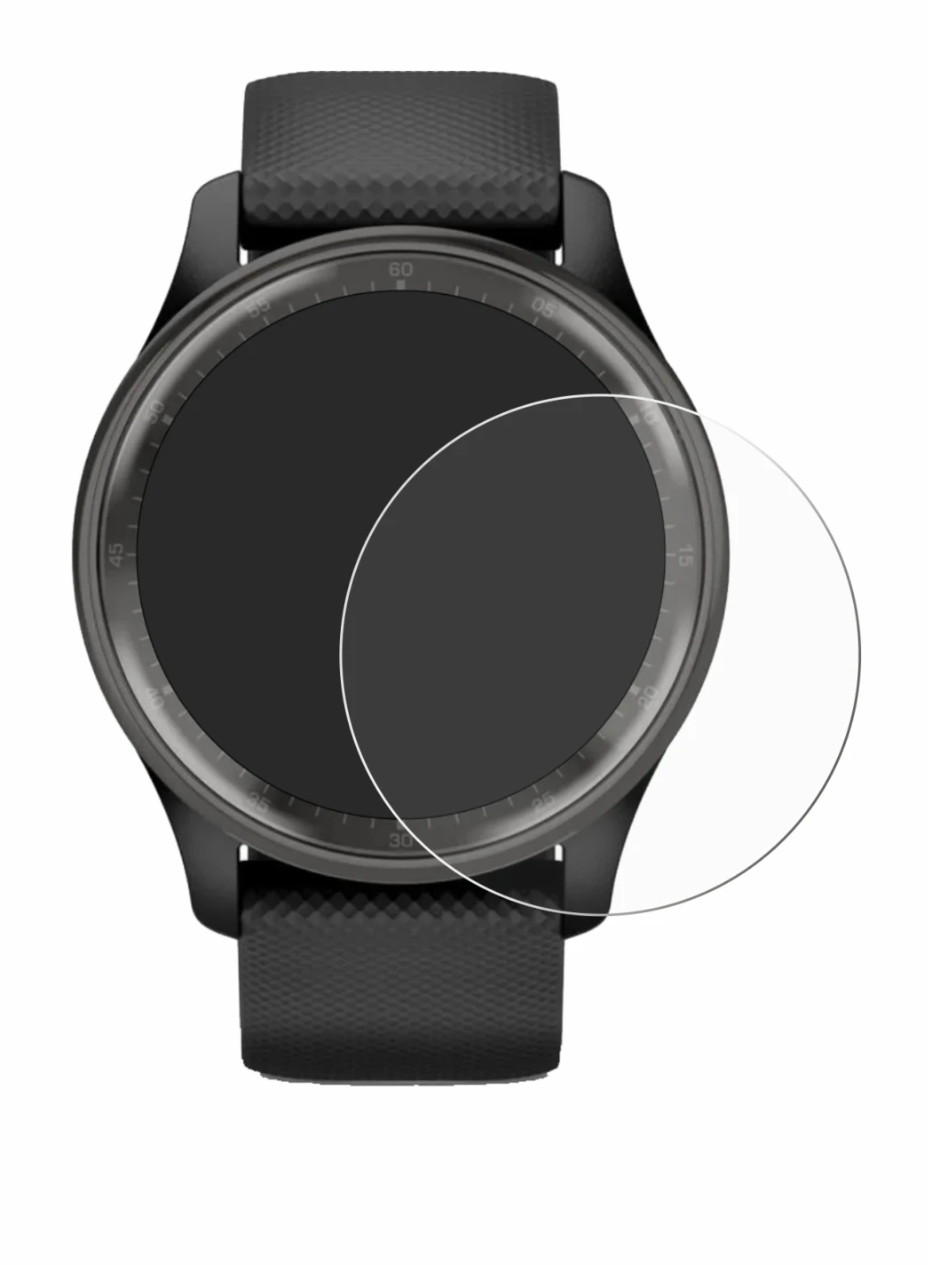 Image de l'appareil Garmin Vivomove Trend avec une grande variété de protections d'écran.