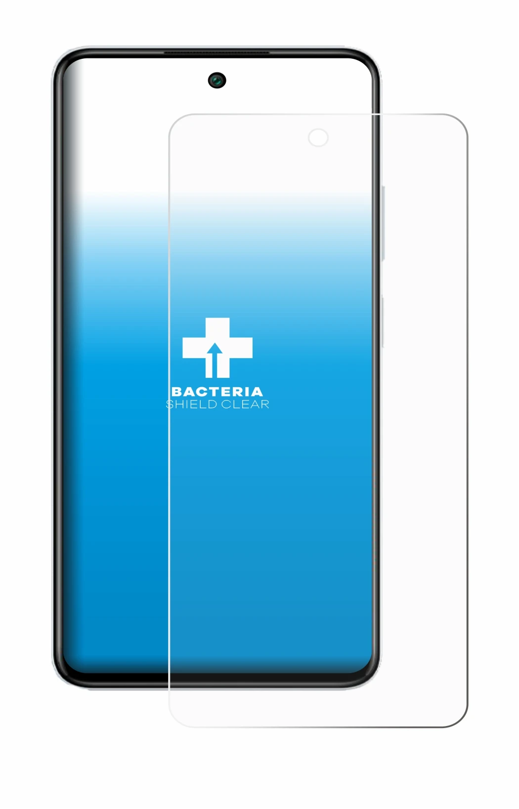 Image de l'appareil Infinix Smart 8 avec une grande variété de protections d'écran.
