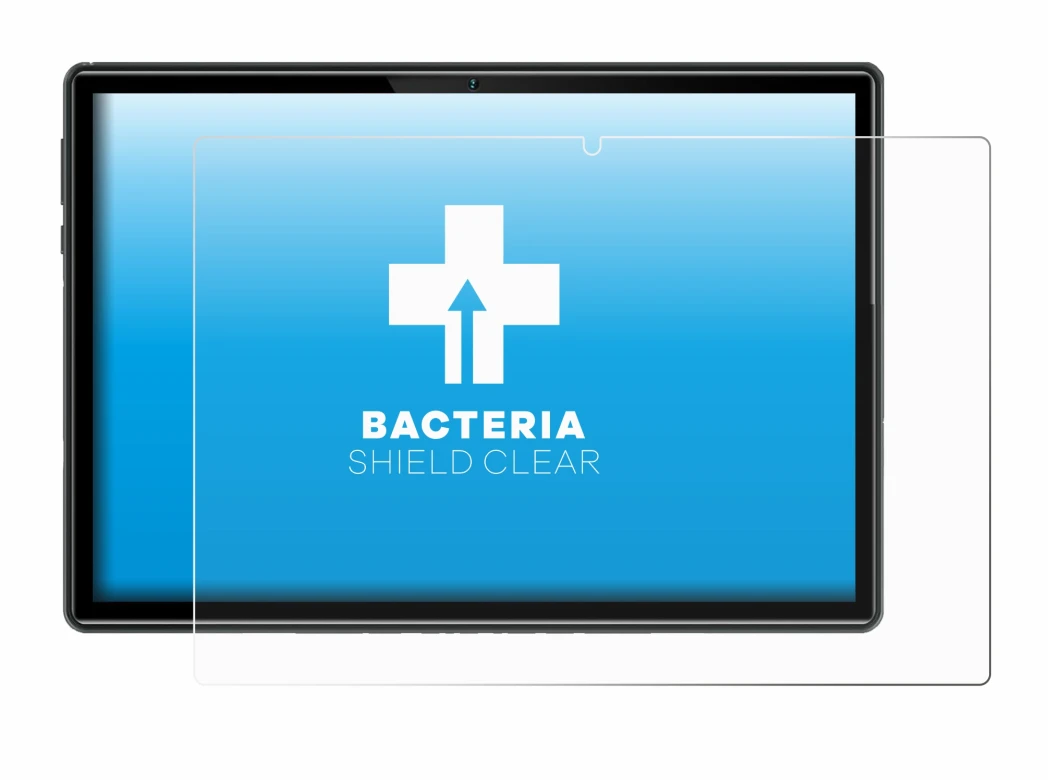 Image de l'appareil Doogee U10 avec une grande variété de protections d'écran.