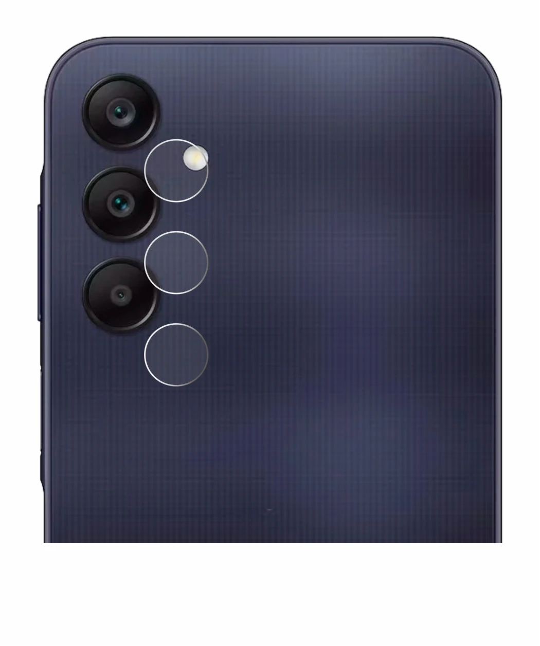 Image de l'appareil Samsung Galaxy A25 5G (Caméra UNIQUEMENT) avec une grande variété de protections d'écran.