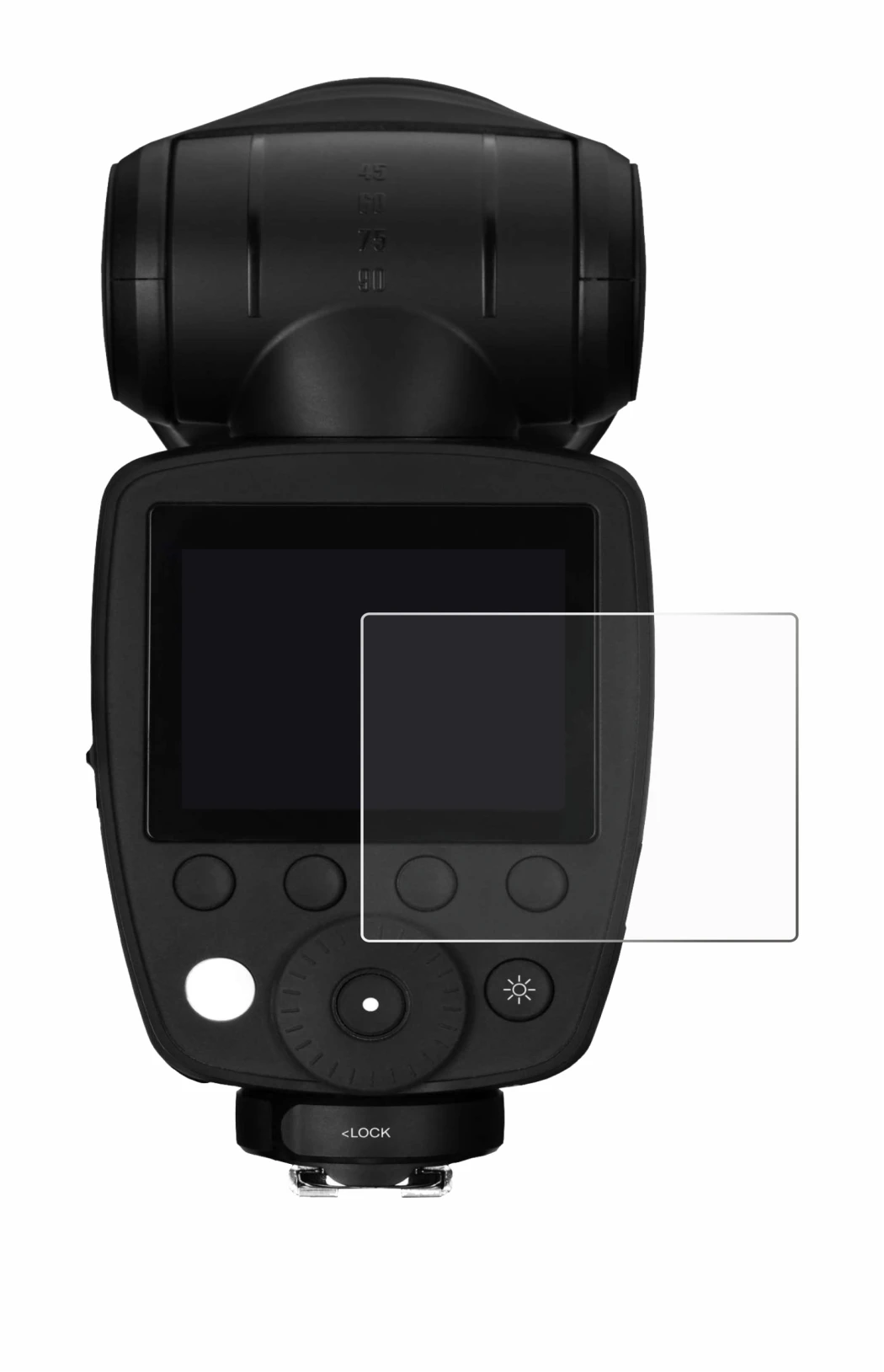 Image de l'appareil Profoto A10 avec une grande variété de protections d'écran.
