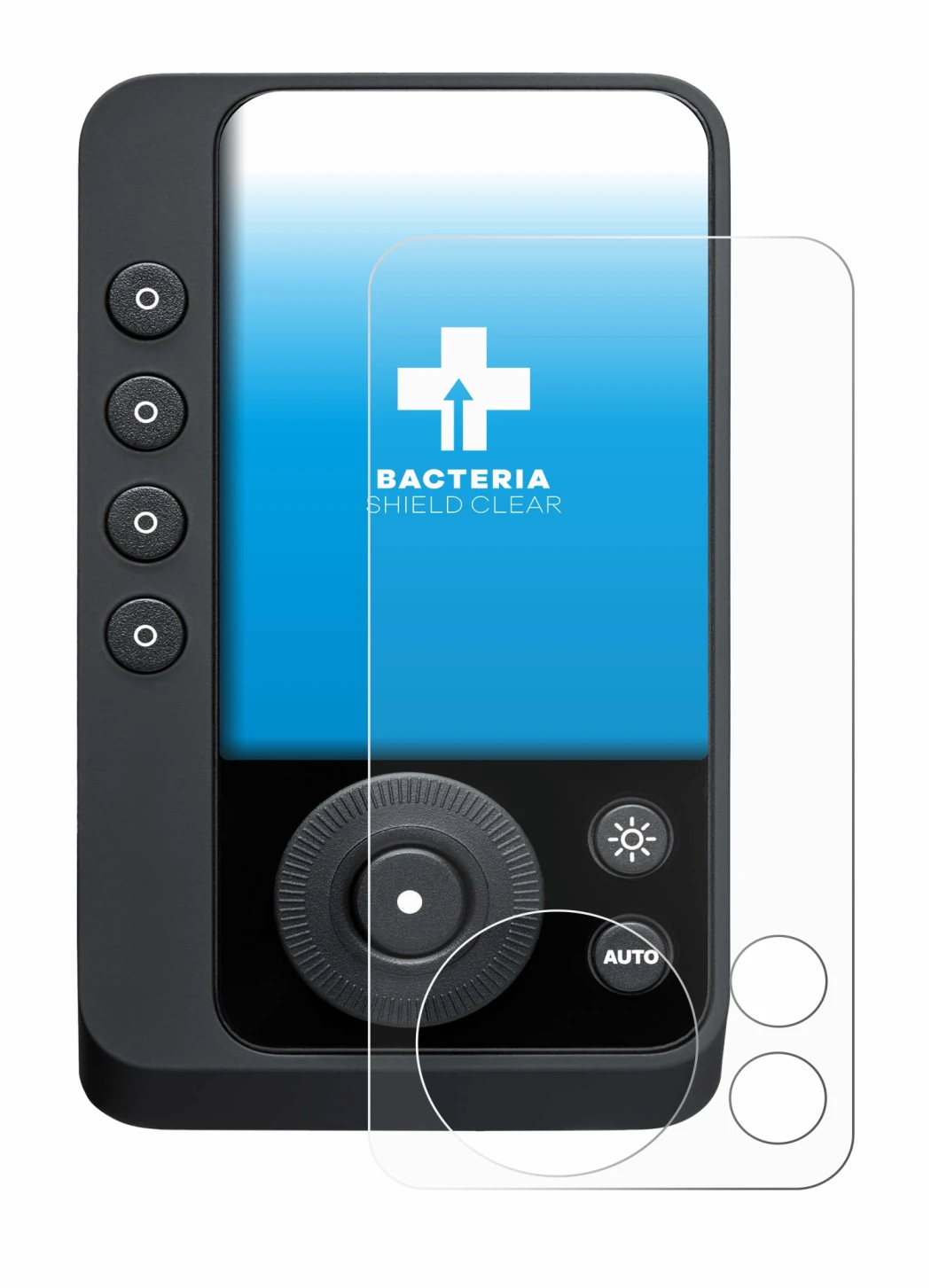 Image de l'appareil Profoto Connect Pro avec une grande variété de protections d'écran.