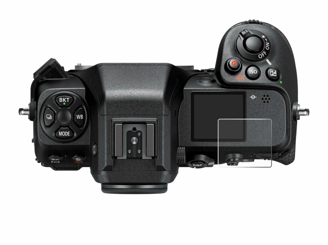 Image de l'appareil Nikon Z 8 (affichage des épaules) avec une grande variété de protections d'écran.