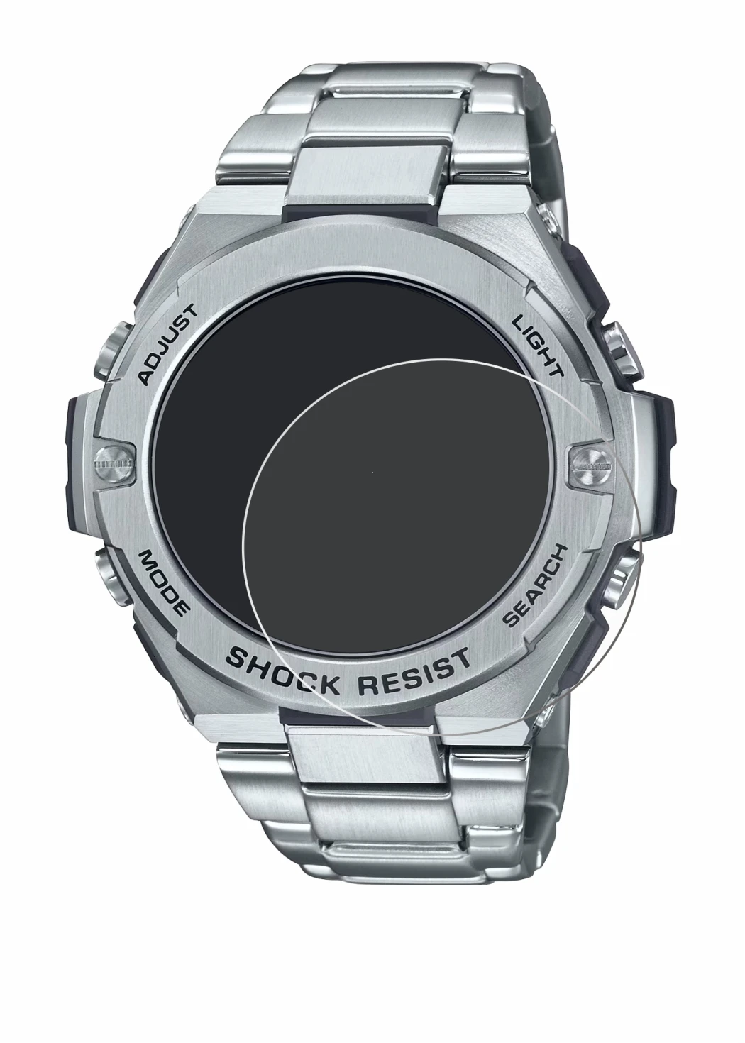 Image de l'appareil Casio G-Shock GST-B500D-1A avec une grande variété de protections d'écran.