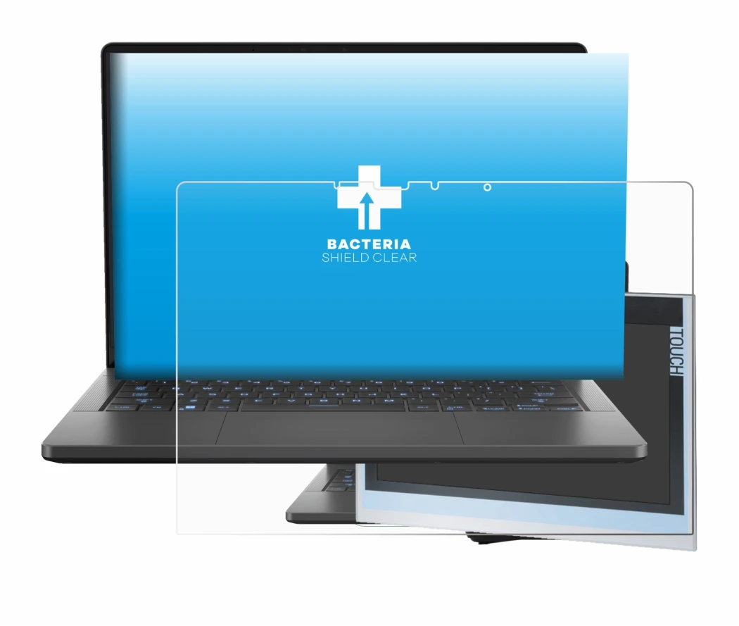 Image de l'appareil ASUS ROG Zephyrus G14 2024 GA403 avec une grande variété de protections d'écran.