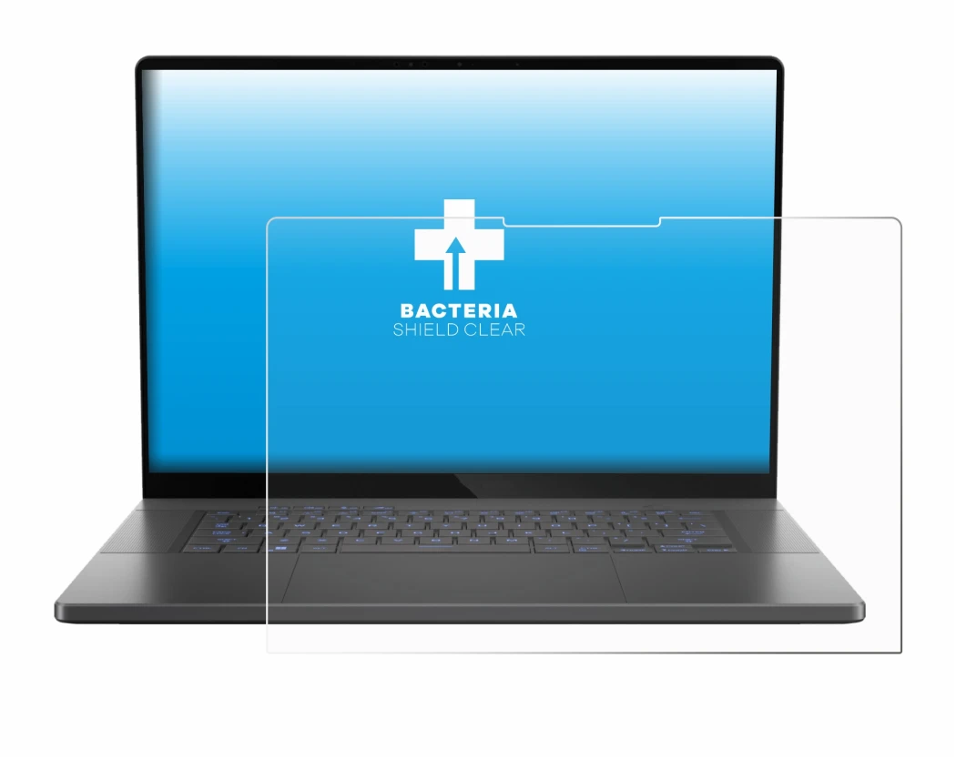 Image de l'appareil ASUS ROG Zephyrus G16 2024 avec une grande variété de protections d'écran.