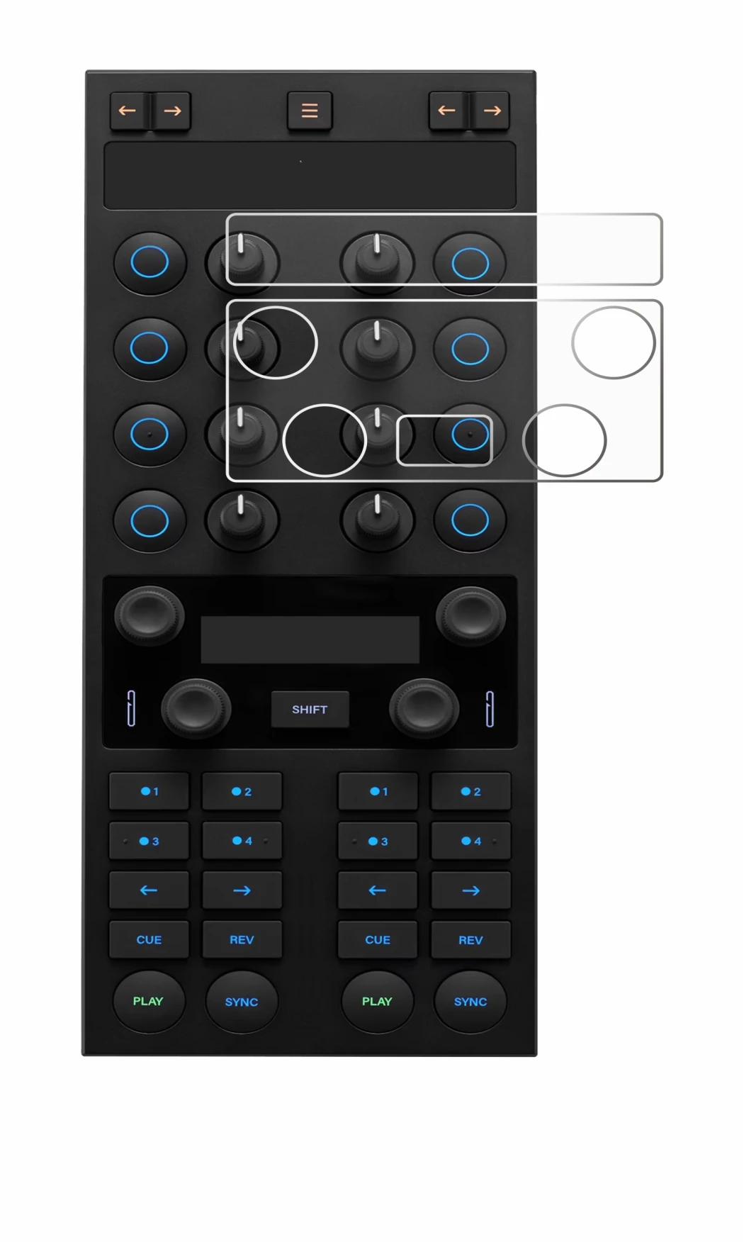 Image de l'appareil Native Instruments Traktor Kontrol X1 MK3 avec une grande variété de protections d'écran.