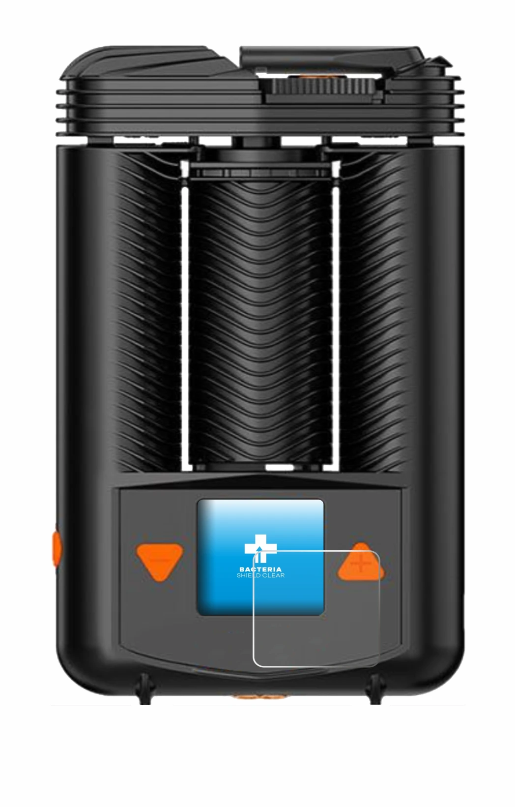 Image de l'appareil Storz & Bickel Mighty + avec une grande variété de protections d'écran.