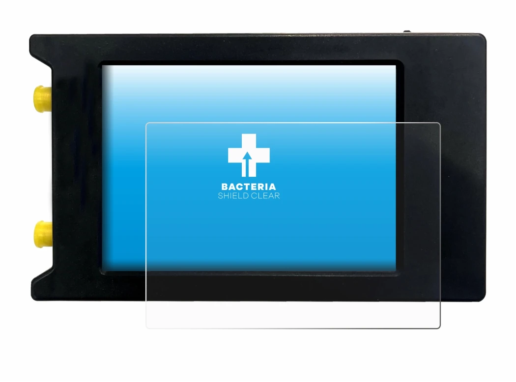 Image de l'appareil LiteVNA 64 avec une grande variété de protections d'écran.