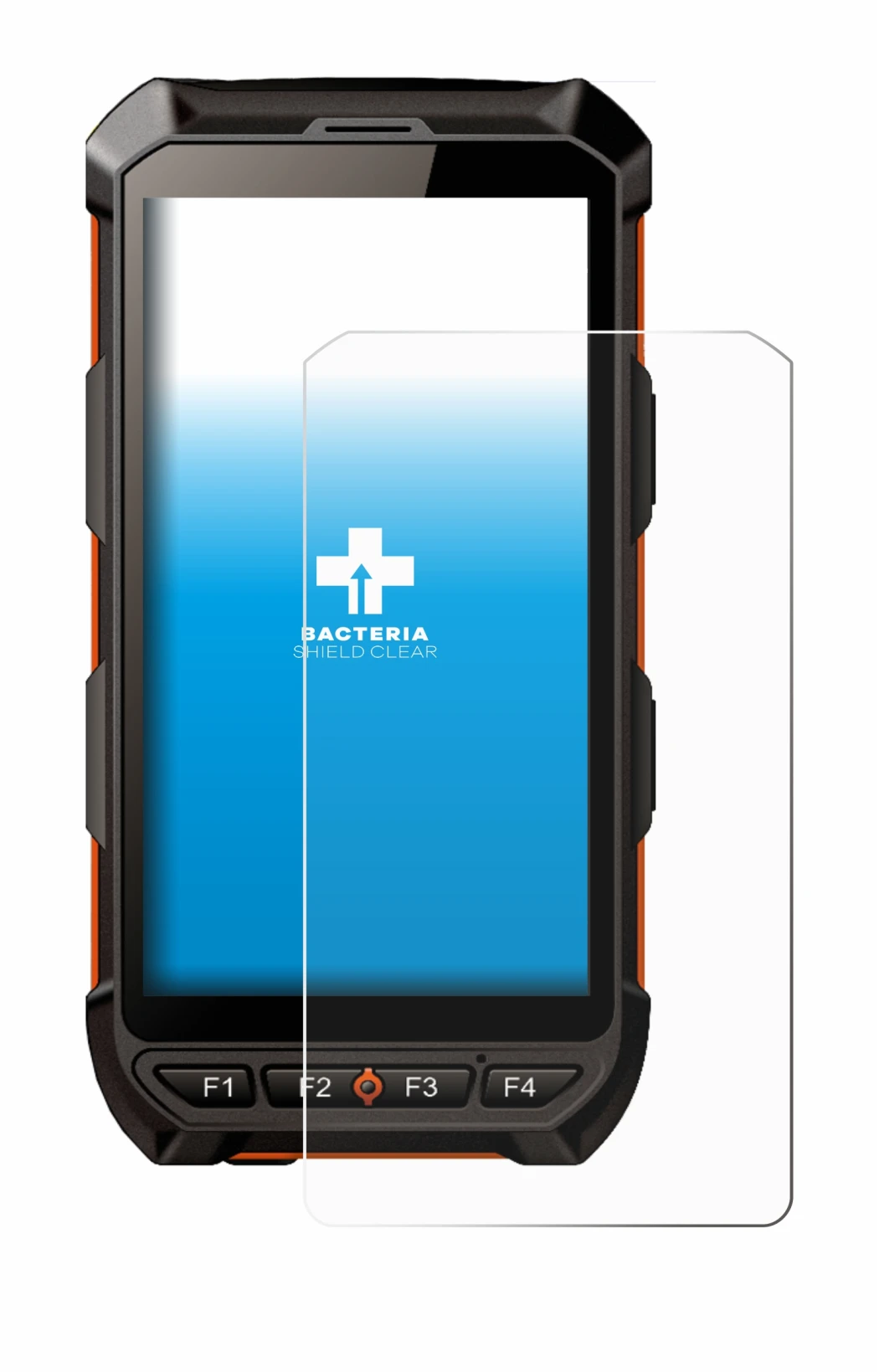 Image de l'appareil iDTronic C9 RED avec une grande variété de protections d'écran.