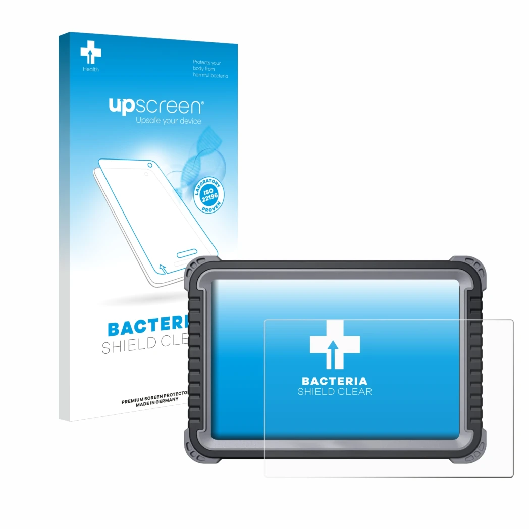 Face avant d’un emballage produit avec le logo de la marque upscreen. À côté, l’appareil Topdon Phoenix Plus est représenté av