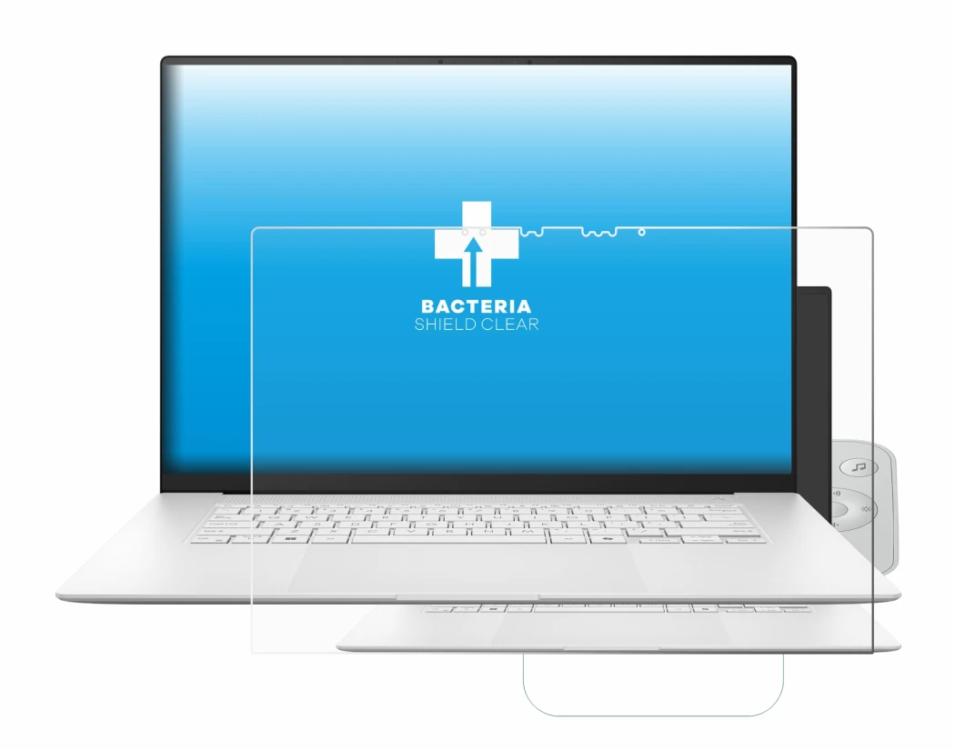 Image de l'appareil ASUS ZenBook S 16 avec une grande variété de protections d'écran.