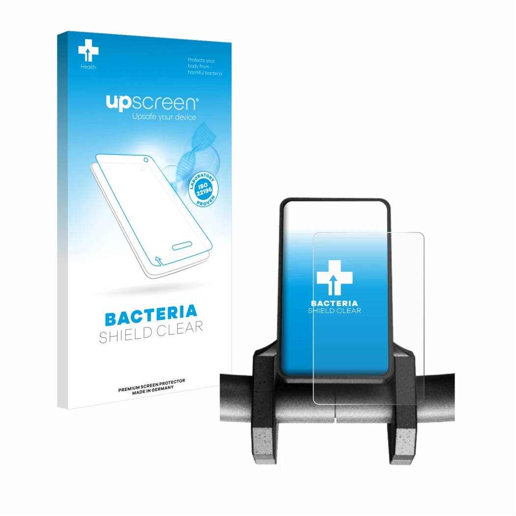 Face avant d’un emballage produit avec le logo de la marque upscreen. À côté, l’appareil Joyor S8-S V1 est représenté avec la 