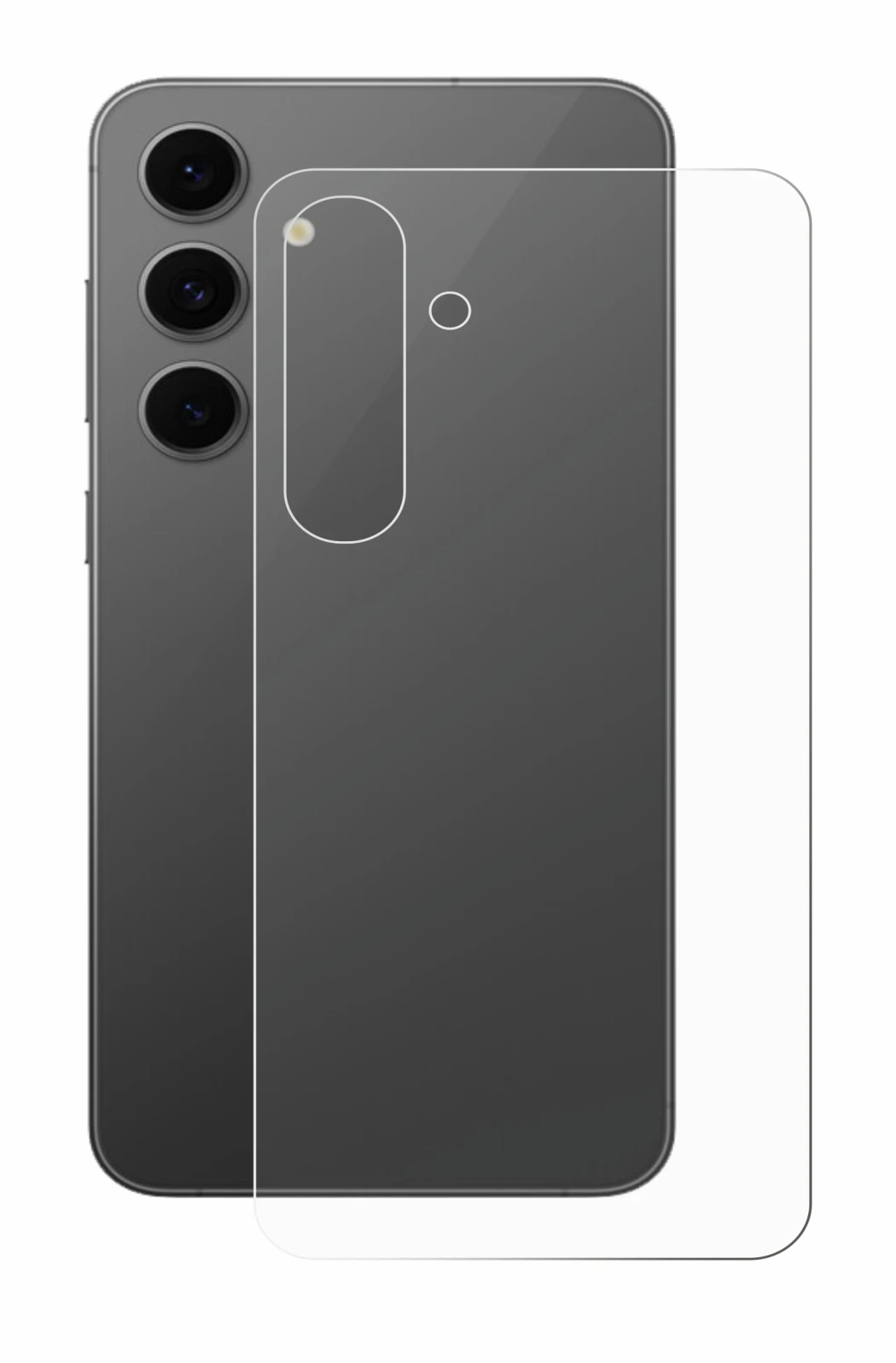 Image de l'appareil Samsung Galaxy S24 FE (Arrière) avec une grande variété de protections d'écran.