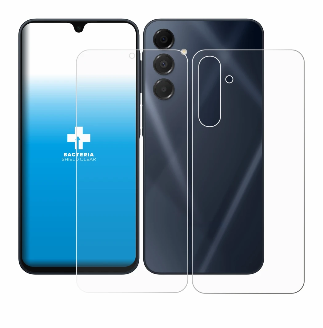 Image de l'appareil Samsung Galaxy A16 4G (Avant+Arrière) avec une grande variété de protections d'écran.