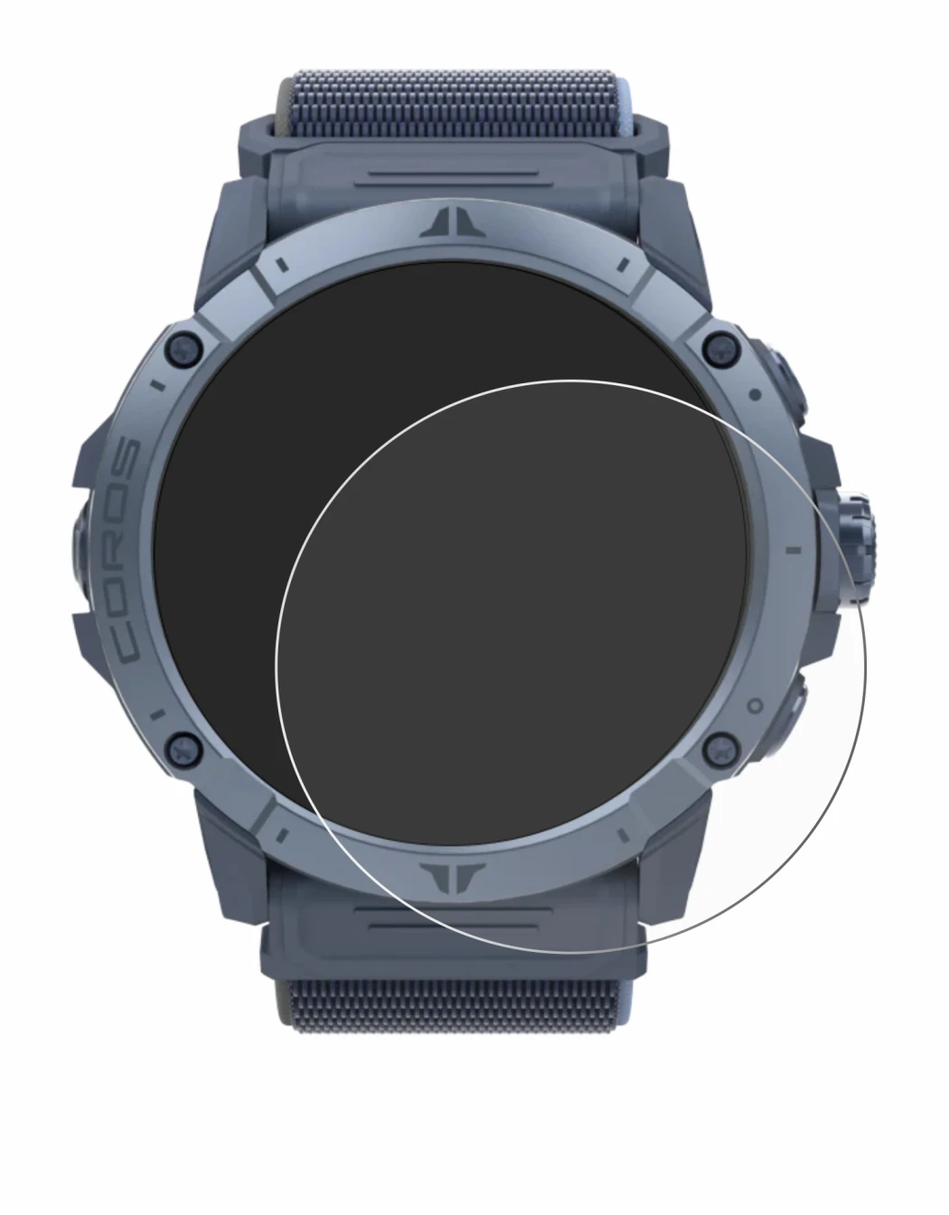 Image de l'appareil Coros Vertix 2S avec une grande variété de protections d'écran.