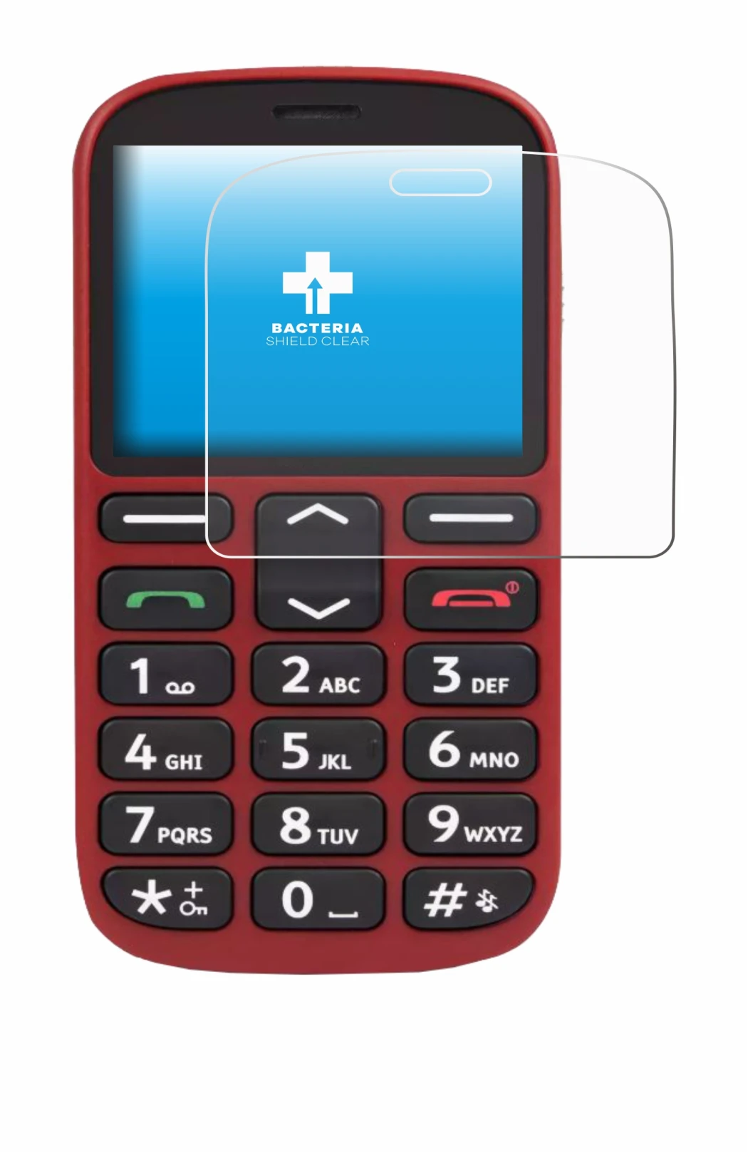 Image de l'appareil Doro 1360 avec une grande variété de protections d'écran.